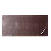 Dark Brown Bonded Leather No Core Rollable Desk Mat, 32 x 15